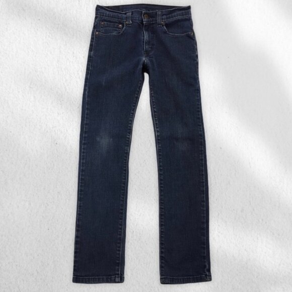 Levi's 510 Skinny Jeans Boys 14 Dark Wash Mid Rise Straight Leg - Picture 1 of 8